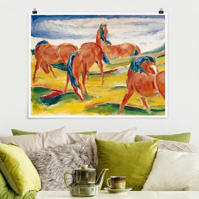 Cuadros Expresionismo Franz Marc - Grazing Horses