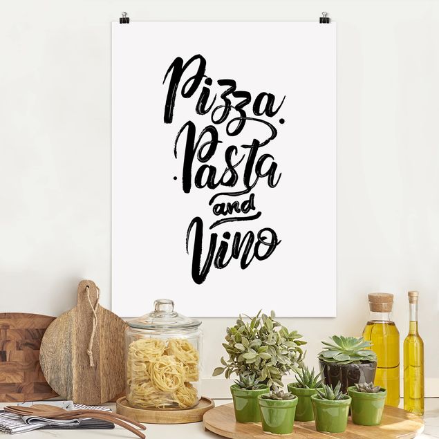 Decoración en la cocina Pizza Pasta And Vino