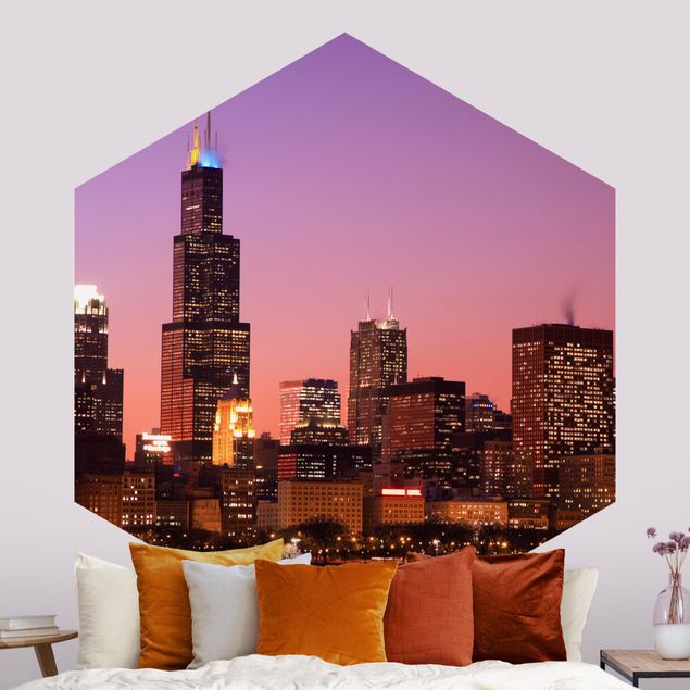 papel pintado arquitectura Chicago Skyline