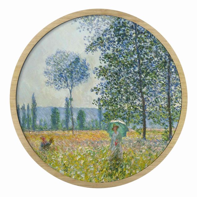 Pósters enmarcados abstractos Claude Monet - Fields In Spring