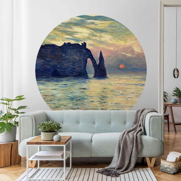 Cuadros Impresionismo Claude Monet - The Cliff, Étretat, Sunset