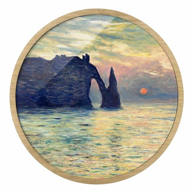 Cuadro con paisajes Claude Monet - Rock Sunset