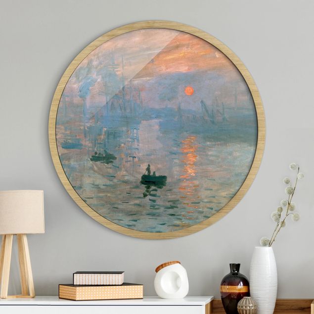 Pósters enmarcados de cuadros famosos Claude Monet - Impression