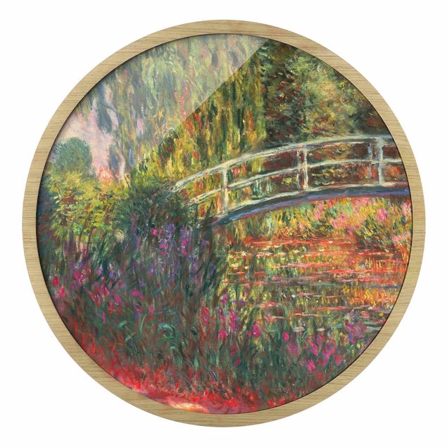 Pósters enmarcados abstractos Claude Monet - Japanese Bridge In The Garden Of Giverny