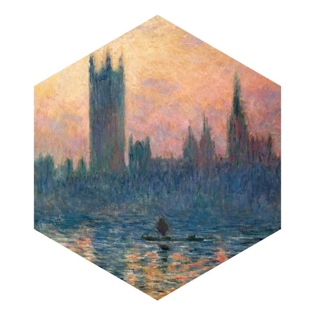Papel pintado puesta de sol Claude Monet - London Sunset