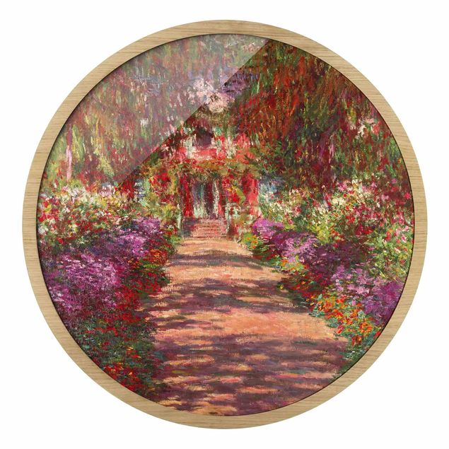 Pósters enmarcados abstractos Claude Monet - Pathway In Monet's Garden At Giverny