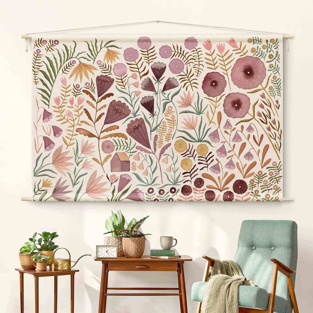 Tapices de pared modernos Claudia Voglhuber - Sea Of Flowers