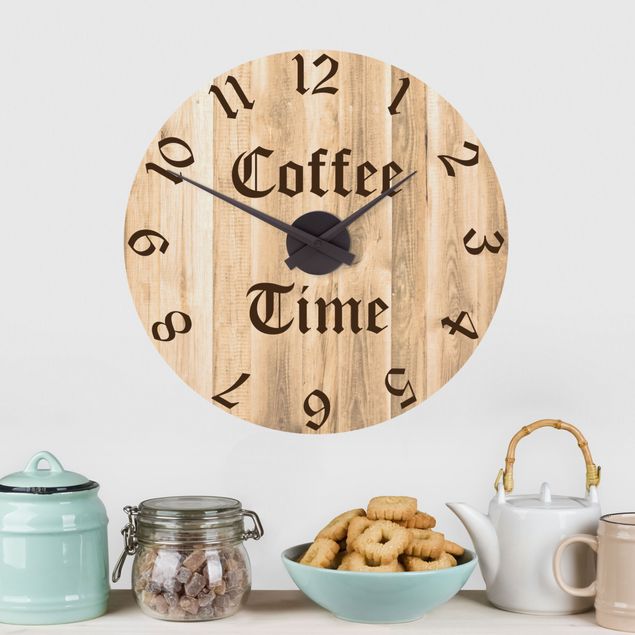 Vinilos café Coffee Time Clock