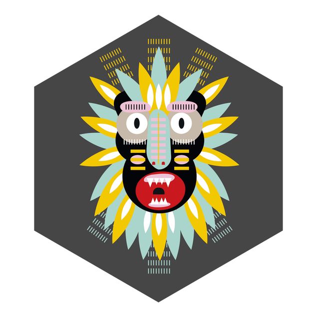 Papel de pared Collage Ethnic Mask - King Kong