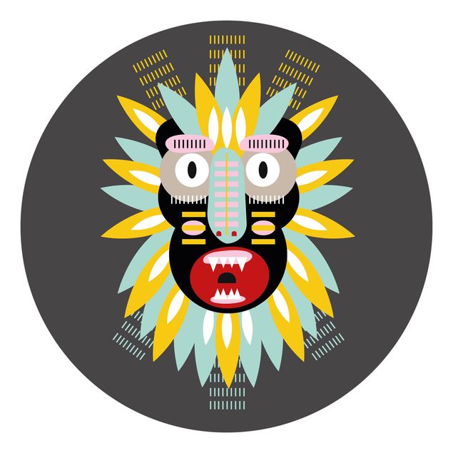 Papel pintado Collage Ethnic Mask - King Kong