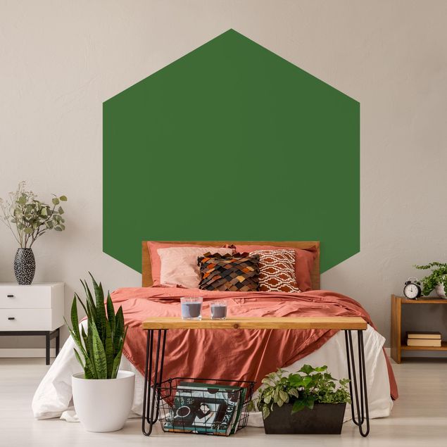 Papel pintado hexagonal Colour Dark Green