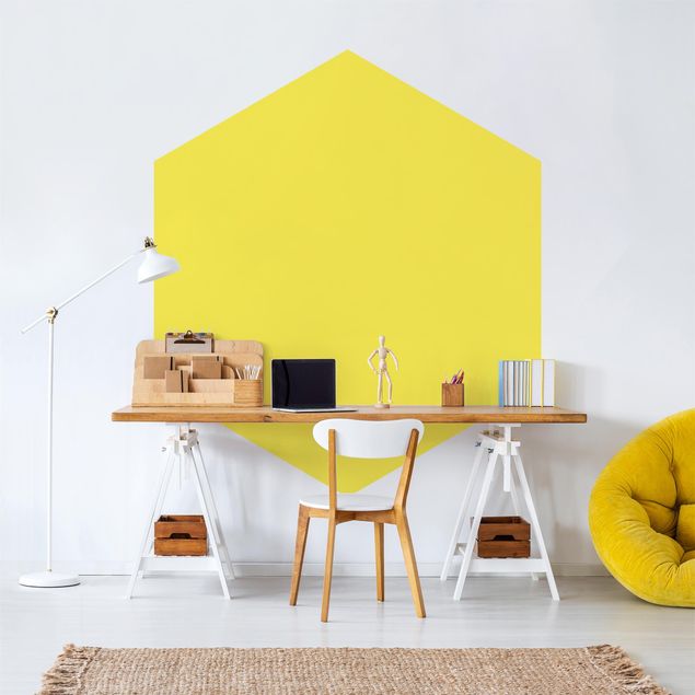 Papel pintado hexagonal Colour Lemon Yellow