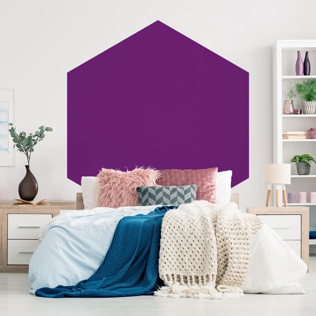 Papel pintado hexagonal Colour Purple