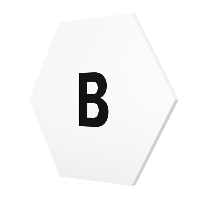 cuadros hexagonales Letter White B