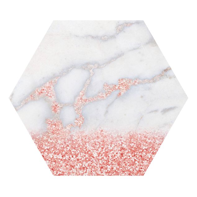 Cuadro gris Marble Optics With Pink Confetti