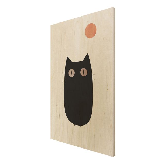 Cuadros modernos Black Cat Illustration