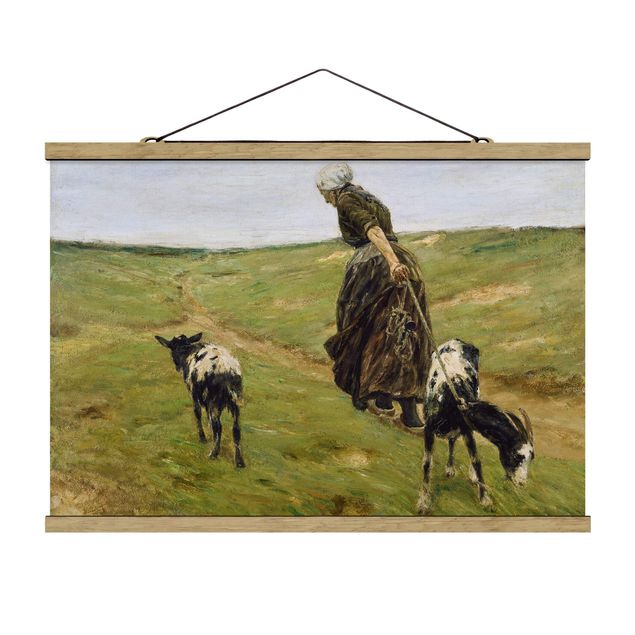 Estilos artísticos Max Liebermann - Woman with Nanny-Goats in the Dunes