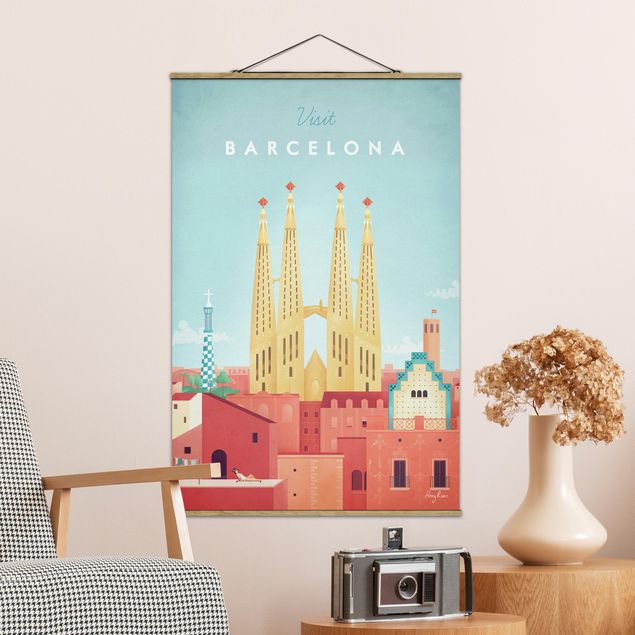 Decoración de cocinas Travel Poster - Barcelona