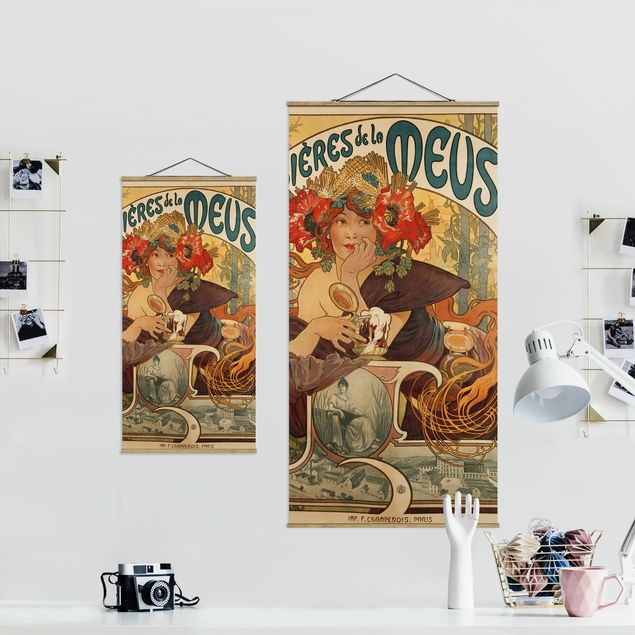 Reproducciónes de cuadros Alfons Mucha - Poster For La Meuse Beer