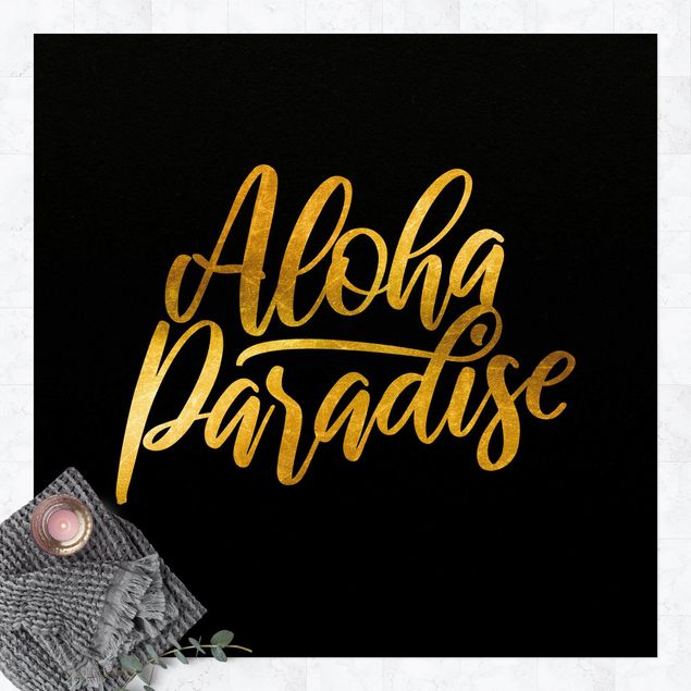 Alfombras para exterior Gold - Aloha Paradise On Black