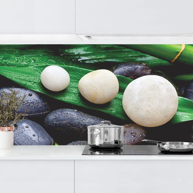 Decoración cocina Green Bamboo With Zen Stones