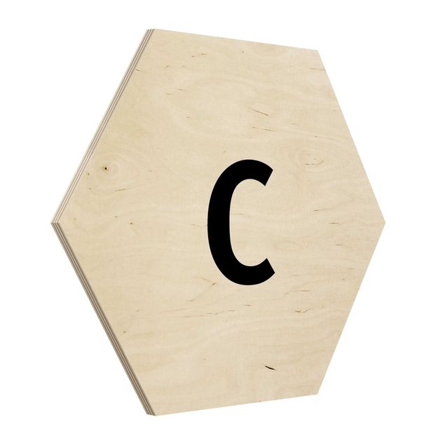 cuadros hexagonales Letter White C