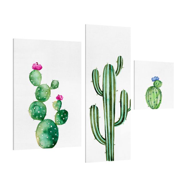 Cuadros flores Watercolour Cactus Set