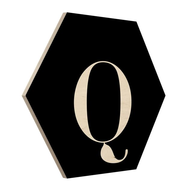 Cuadros hexagonales Letter Serif Black Q