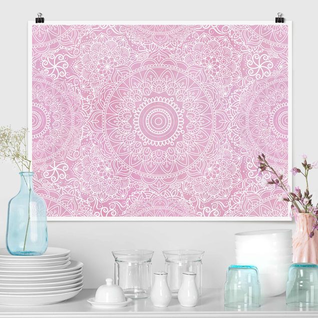 Decoración de cocinas Pattern Mandala Light Pink