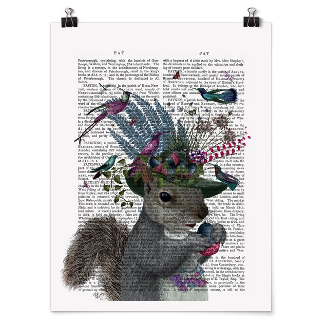 Cuadros frases Fowler - Squirrel With Acorns
