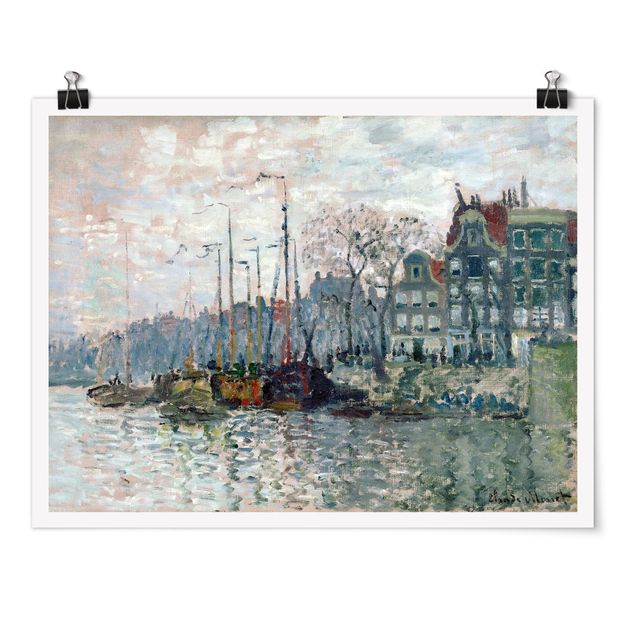 Estilos artísticos Claude Monet - View Of The Prins Hendrikkade And The Kromme Waal In Amsterdam