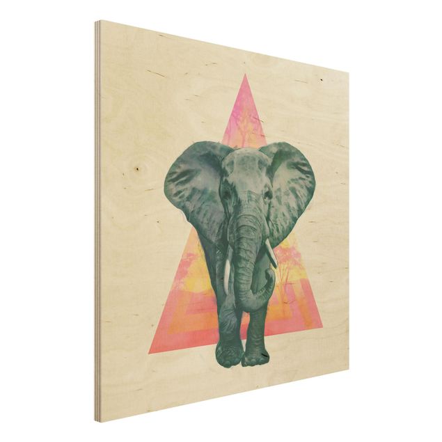 Decoración en la cocina Illustration Elephant Front Triangle Painting
