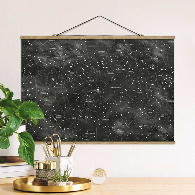 Decoración cocina Map Of Constellations Blackboard Look