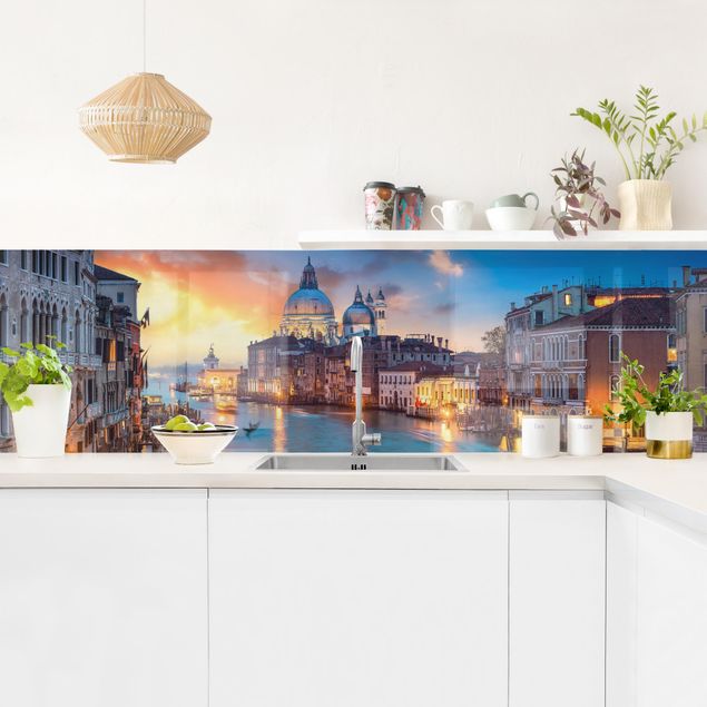 Salpicaderos cocina arquitectura y skyline Sunset in Venice