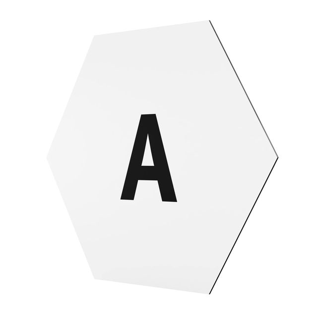 Cuadros hexagonales Letter White A