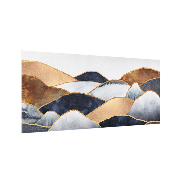 Cuadros Elisabeth Fredriksson Golden Mountains Watercolor