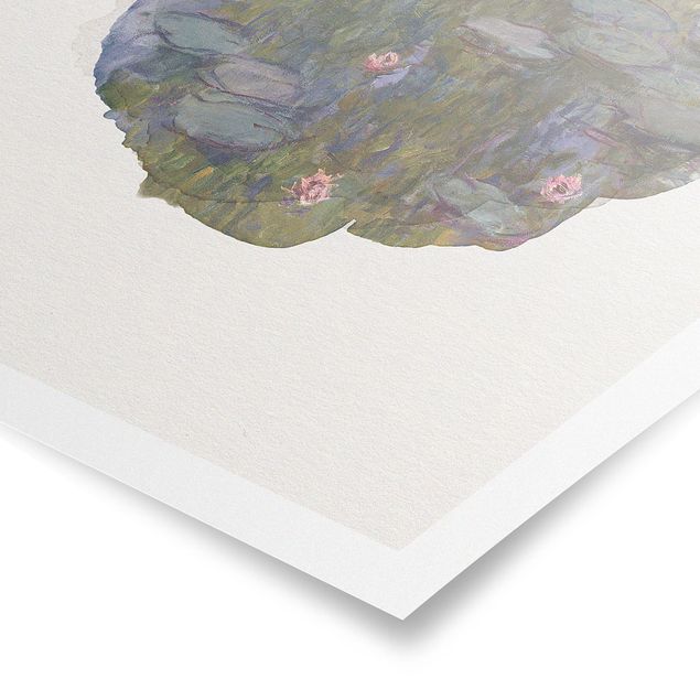 Cuadro con paisajes WaterColours - Claude Monet - Water Lilies (Nympheas)