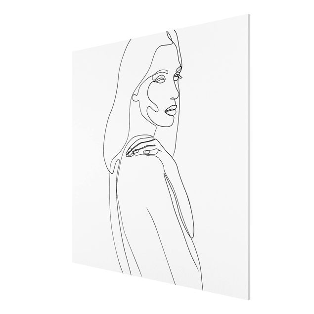 Cuadros famosos Line Art Woman's Shoulder Black And White