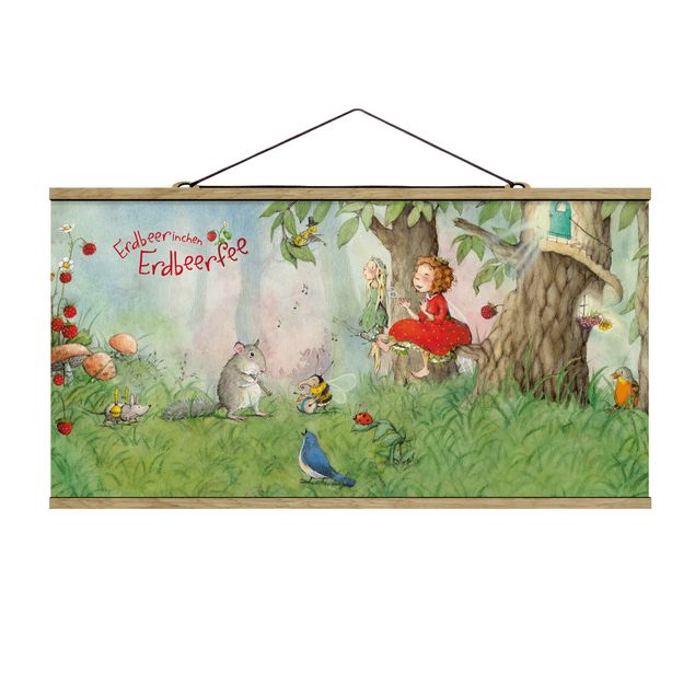 Cuadros de flores modernos Little Strawberry Strawberry Fairy - Making Music Together