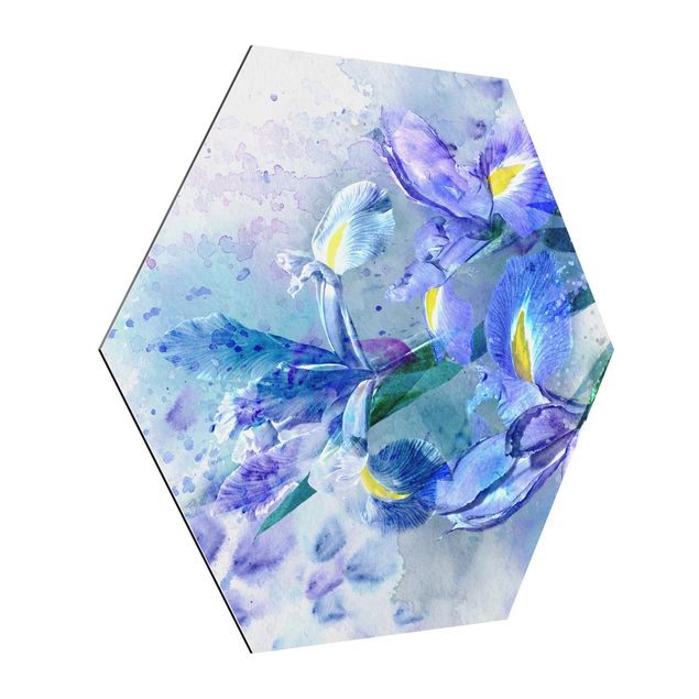 Cuadros modernos y elegantes Watercolour Flowers Iris
