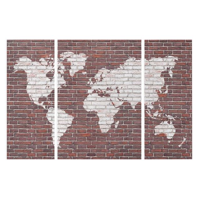 Cuadros de ciudades Brick World Map
