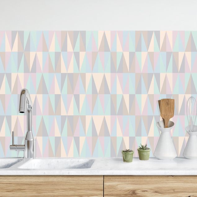 Decoración de cocinas Triangles In Pastel Colours II