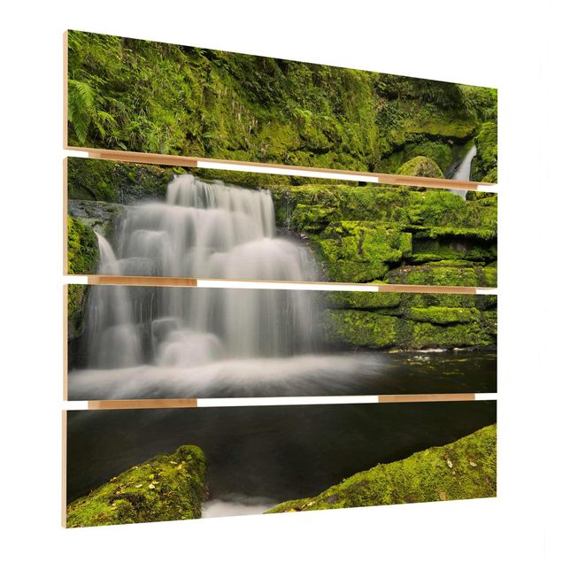 Cuadros de madera Lower Mclean Falls In New Zealand