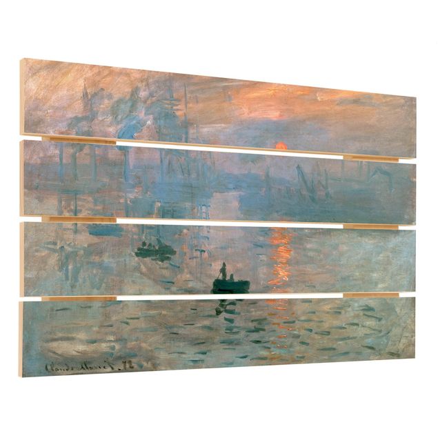 Cuadros de madera paisajes Claude Monet - Impression (Sunrise)