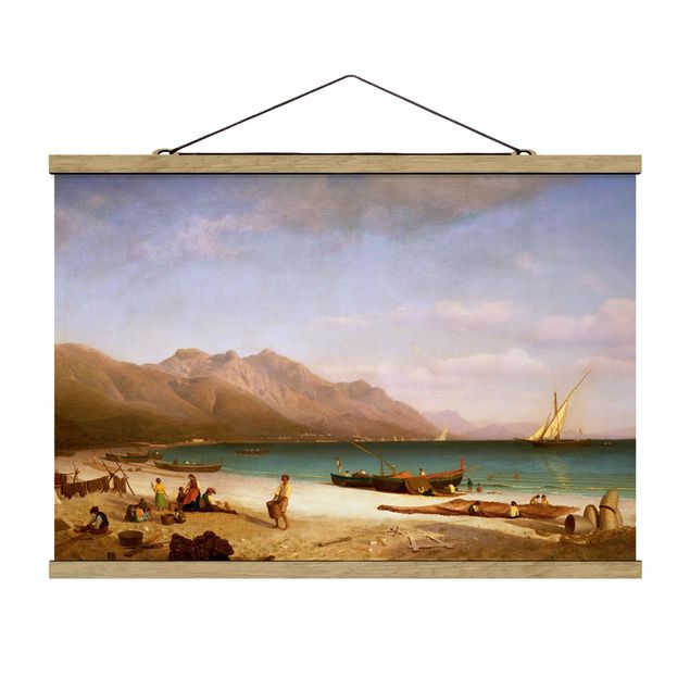 Láminas cuadros famosos Albert Bierstadt - Bay of Salerno