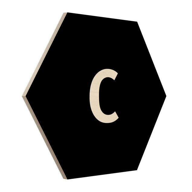 Cuadros hexagonales Letter Black C