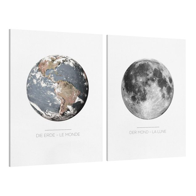Cuadros decorativos modernos Moon And Earth