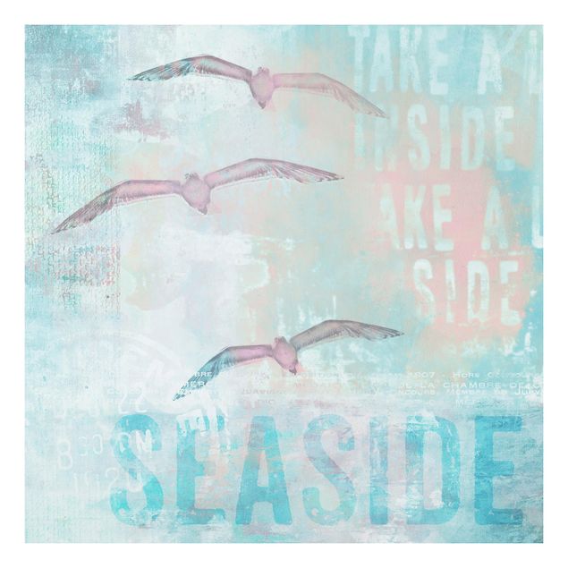 Cuadros letras Shabby Chic Collage - Seagulls