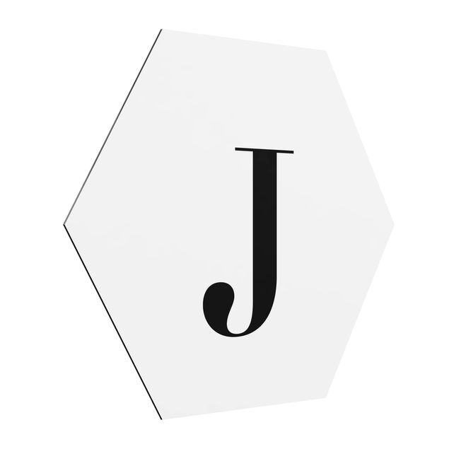 Cuadros modernos Letter Serif White J