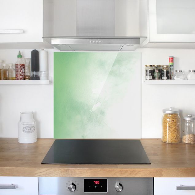 Panel antisalpicaduras cocina patrones Watercolour Green Thicket